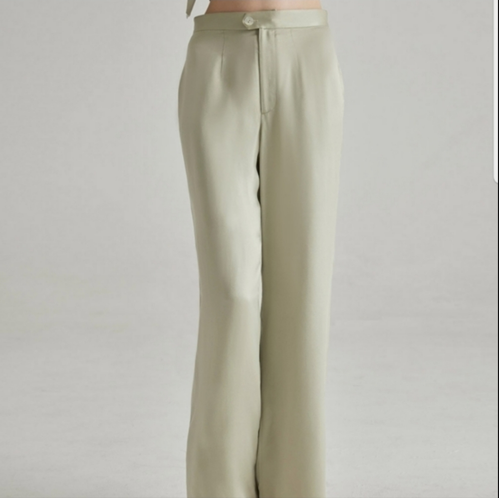 Silk Maison Women's Trousers (light green)